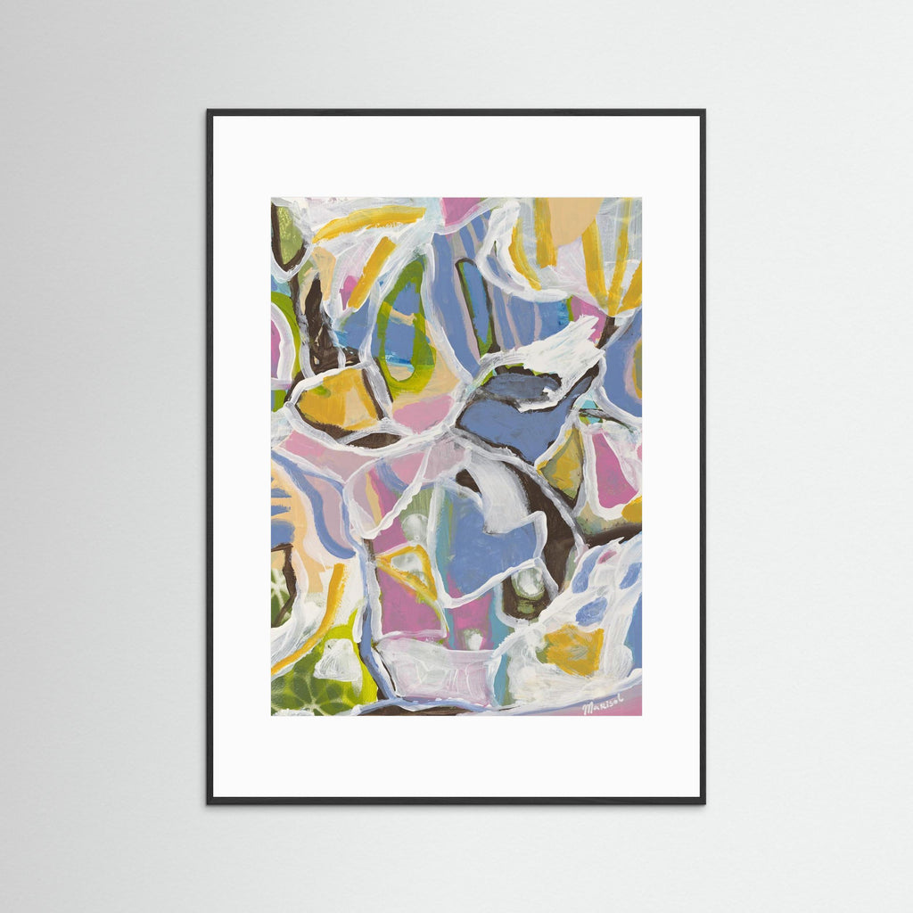 August -  Framed Fine Art Paper Print with Passepartout