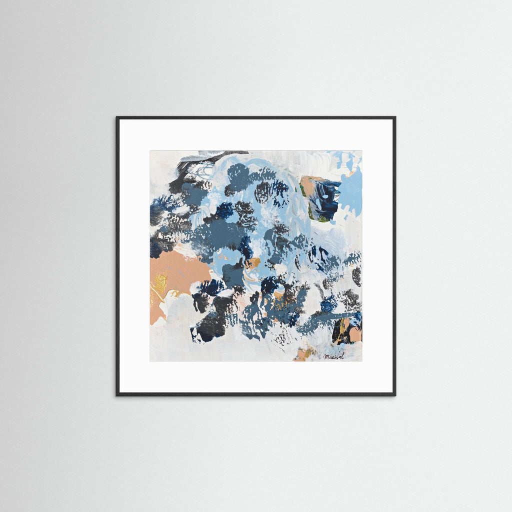 Tender Storm - Framed Fine Art Paper Print with Passepartout